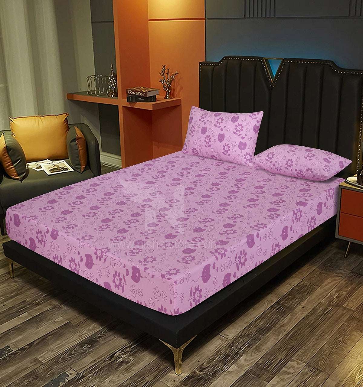 Fitted Double Bed Sheet DS# 306