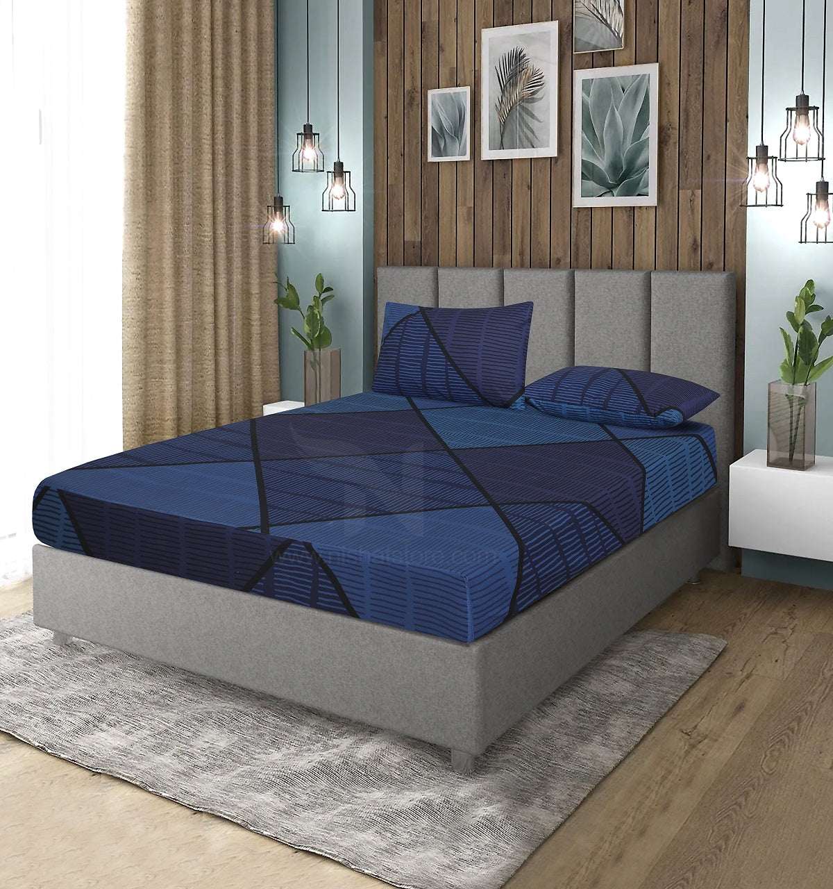 Fitted Double Bed Sheet DS# 364