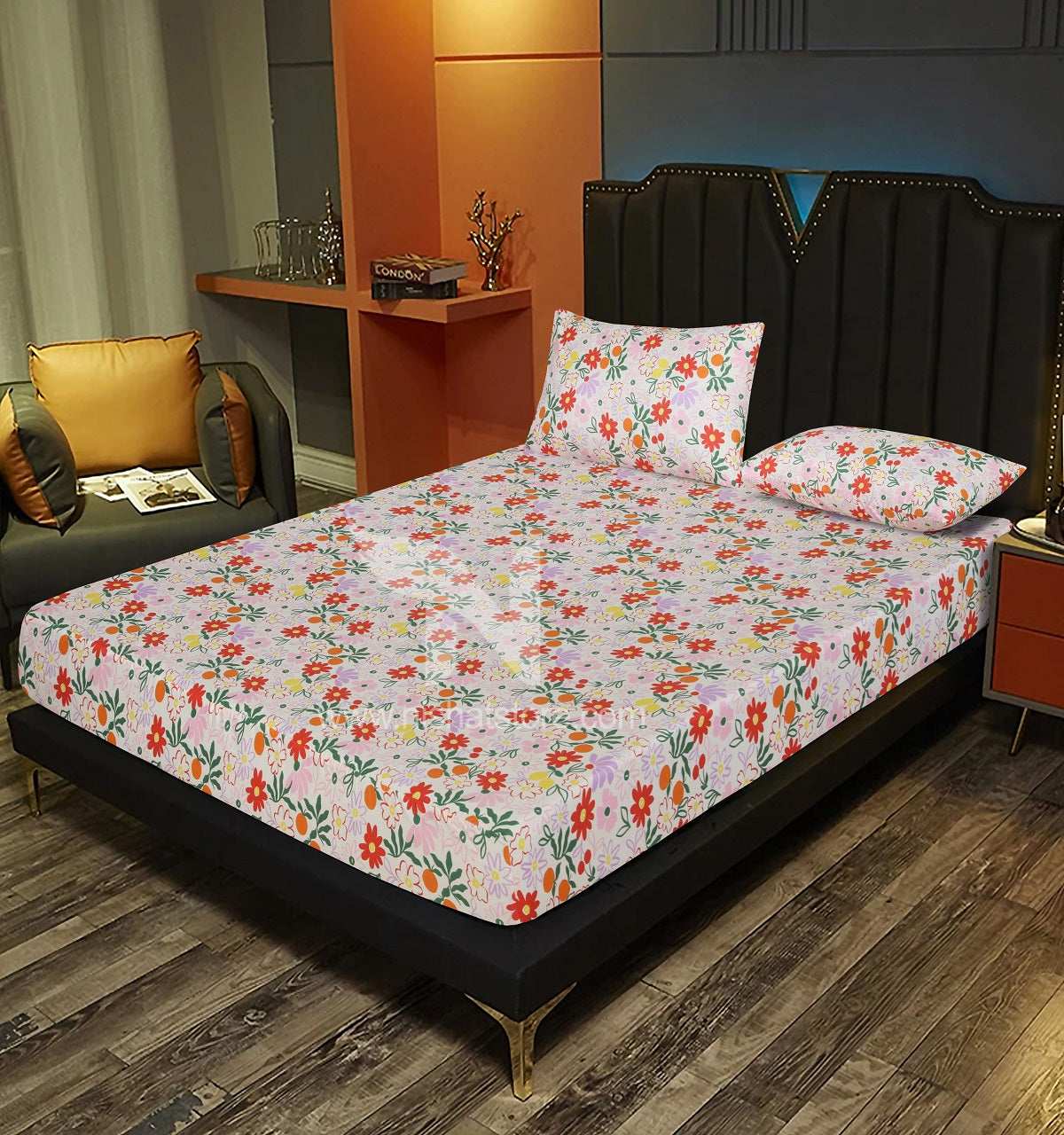 Fitted Double Bed Sheet DS# 305