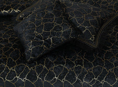 Texture Embossed Heavy Velvet Bed Sheet Set 4 Pcs Design #561