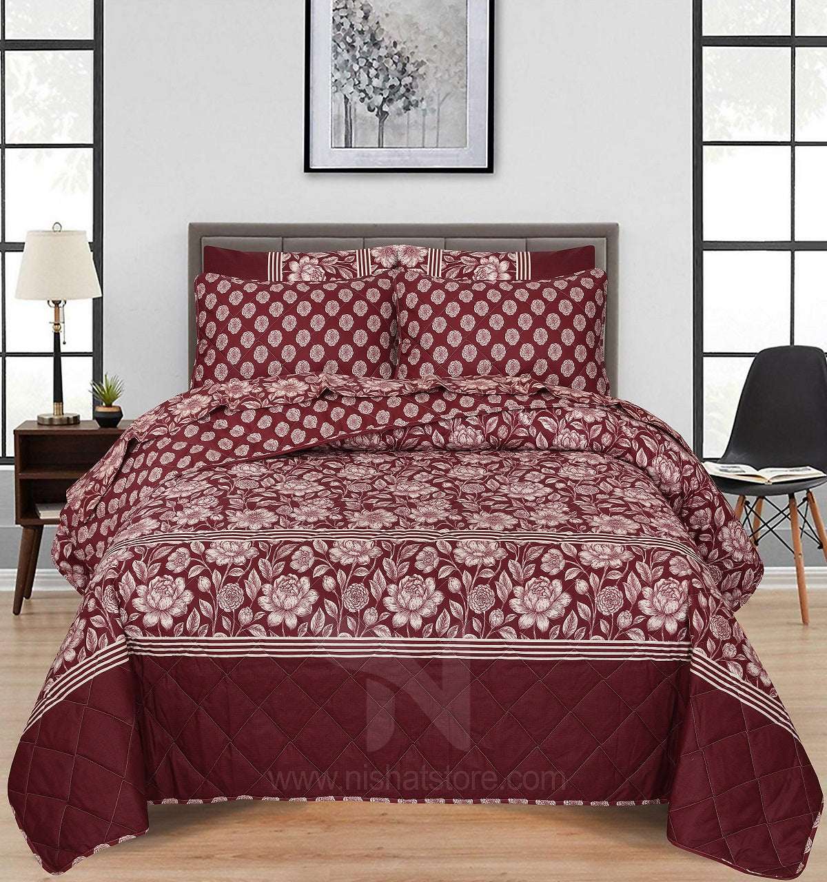 Quilted Comforter Set 6 Pcs Design 997