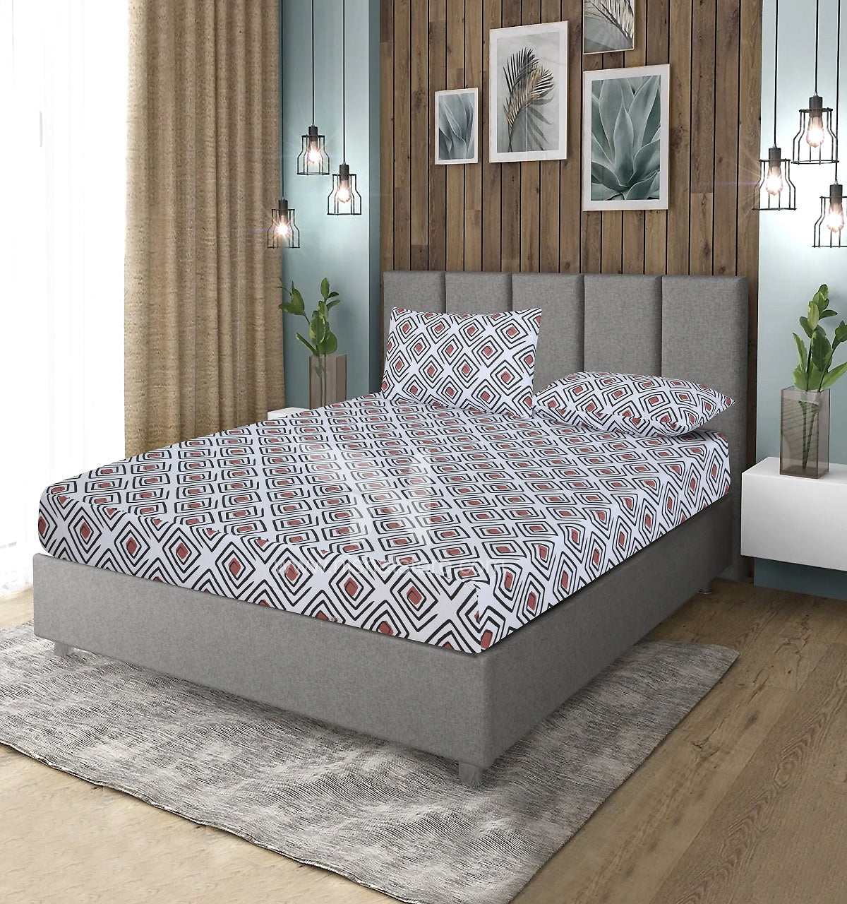 Fitted Double Bed Sheet DS# 378