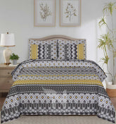 Floral Reversible Cotton Quilt Cover 6 Pcs Design #199