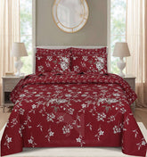Floral Reversible Cotton Quilt Cover 6 Pcs Design #205