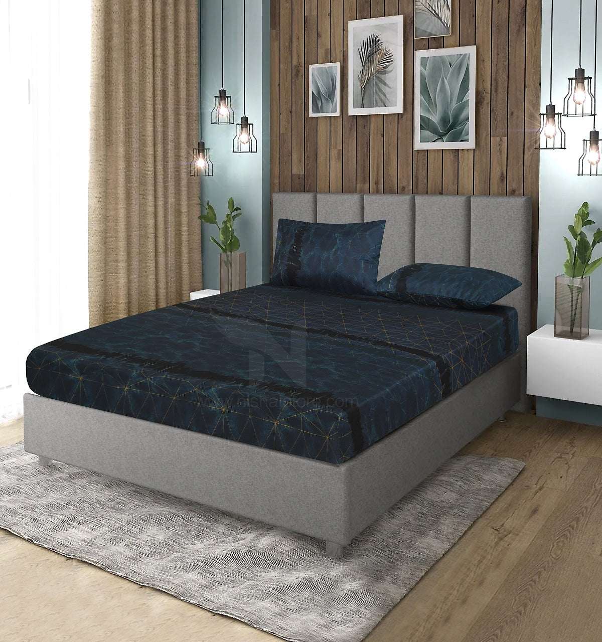Fitted Double Bed Sheet DS# 351