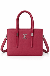 Dark Pink Vegan Leather Satchel