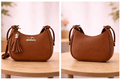 Brown Coach Hobo Bag – Leather with Tassel Accent