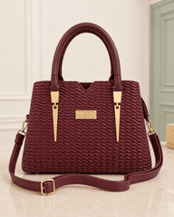 D.BERRY Quilted Leather Satchel