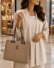 Embossed LV Monogram Tote Bag