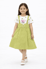 Green Labubu Blossom Dress
