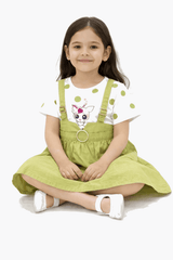 Green Labubu Blossom Dress