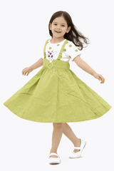 Green Labubu Blossom Dress
