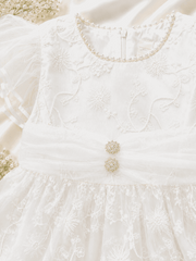 Pearl Bloom Crystal Party Dress