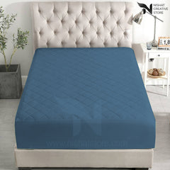 Blue Quilted Waterproof Mattress Protector 249