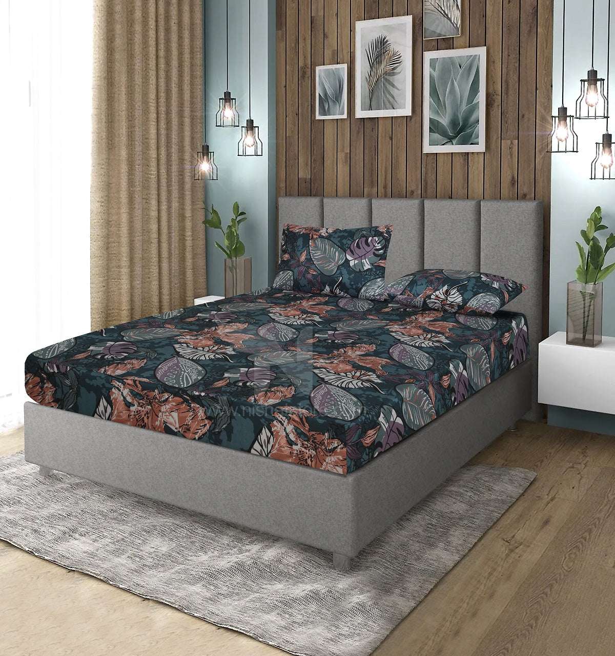 Fitted Double Bed Sheet DS# 357