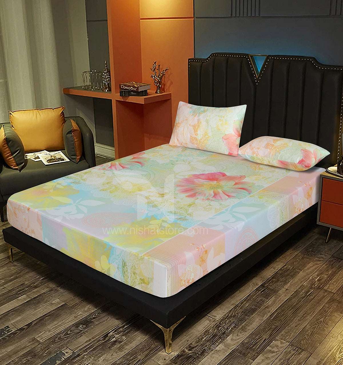 Fitted Double Bed Sheet DS# 285