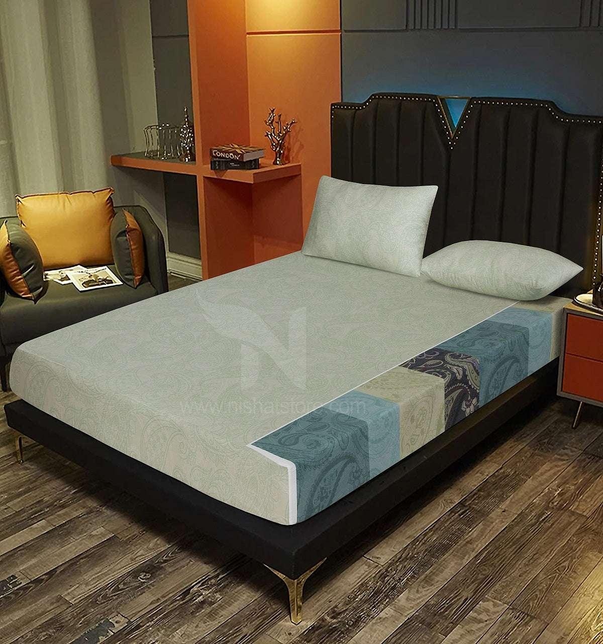 Fitted Double Bed Sheet DS# 296