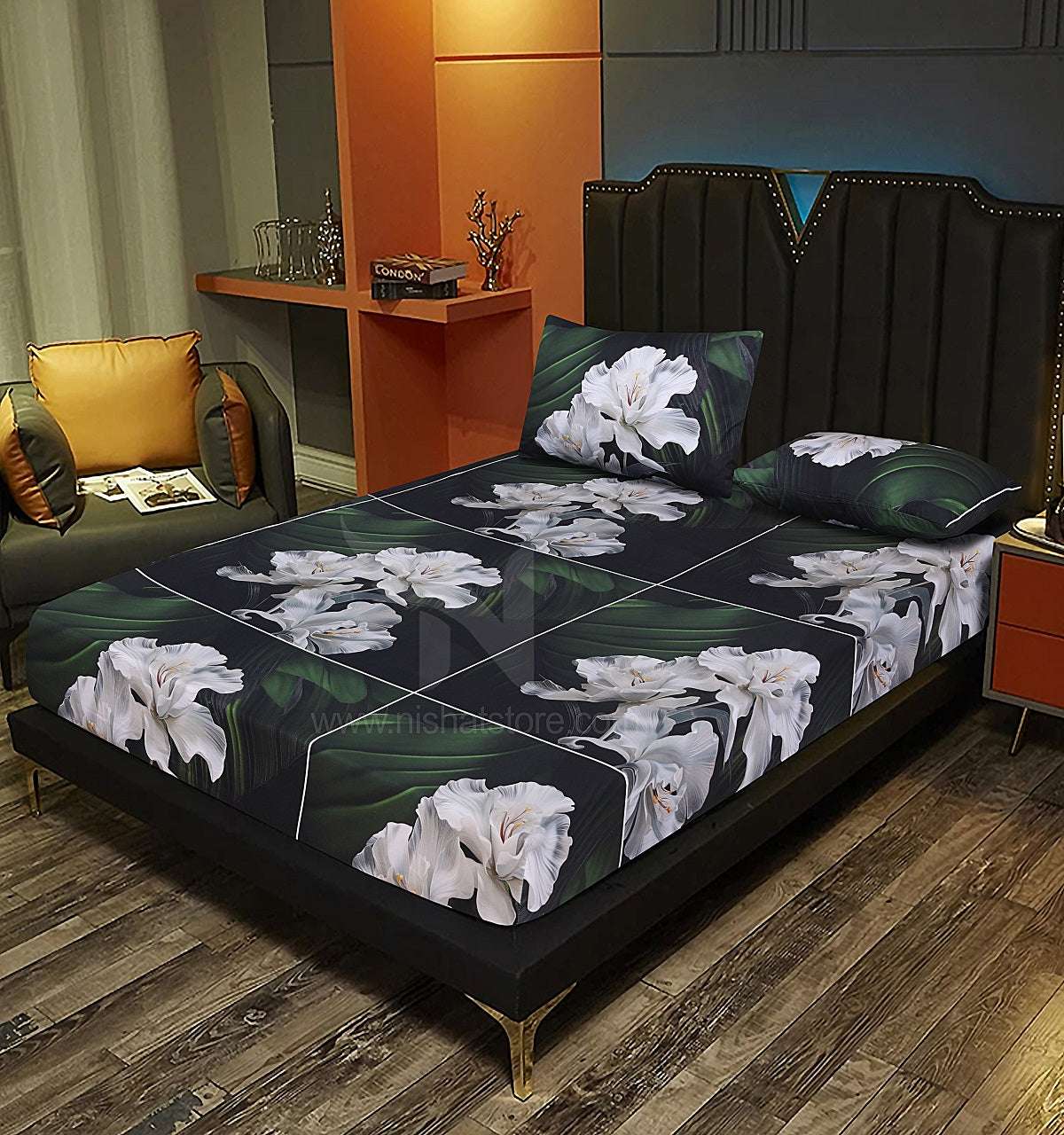 Fitted Double Bed Sheet DS# 216