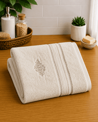 Embroided Nordic Border Hand Towel Set of 2