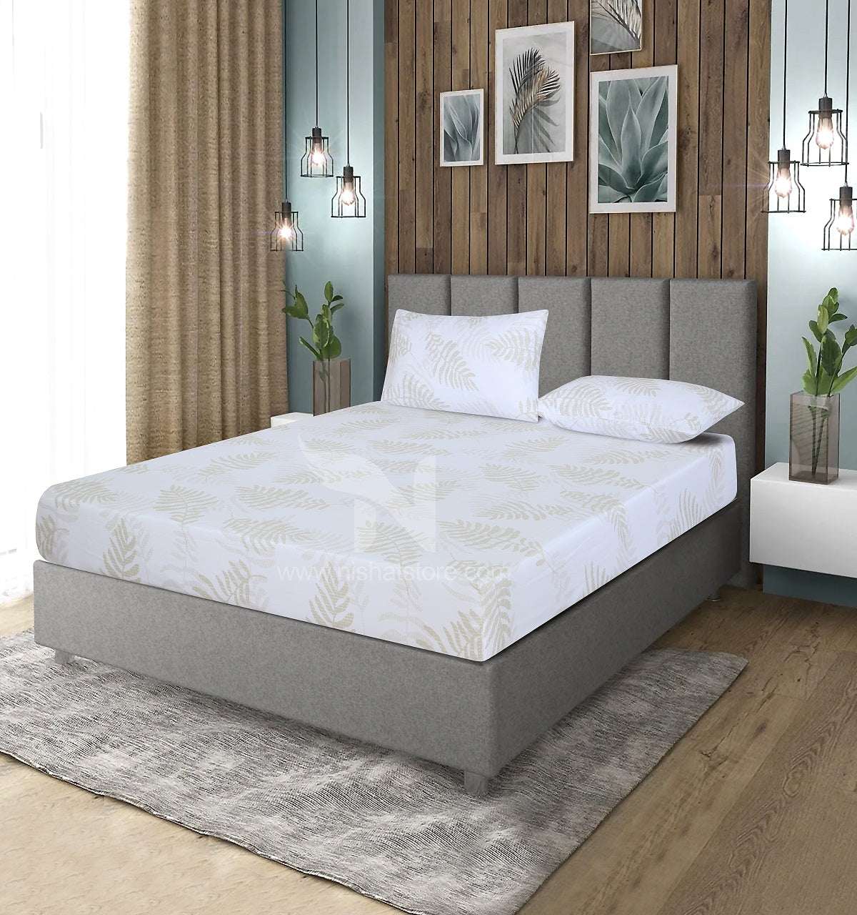 Fitted Double Bed Sheet DS# 368