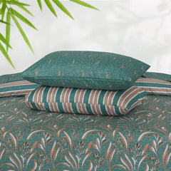 Floral Reversible Cotton Quilt Cover 6 Pcs Design #198