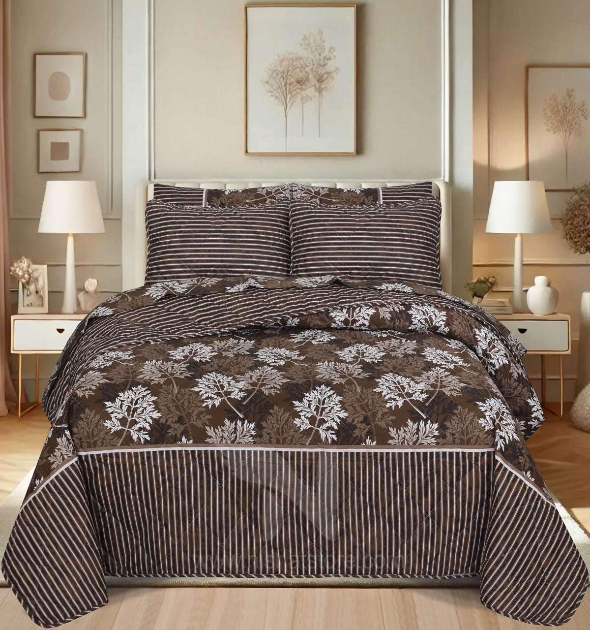 Quilted Comforter Set 6 Pcs Design 994