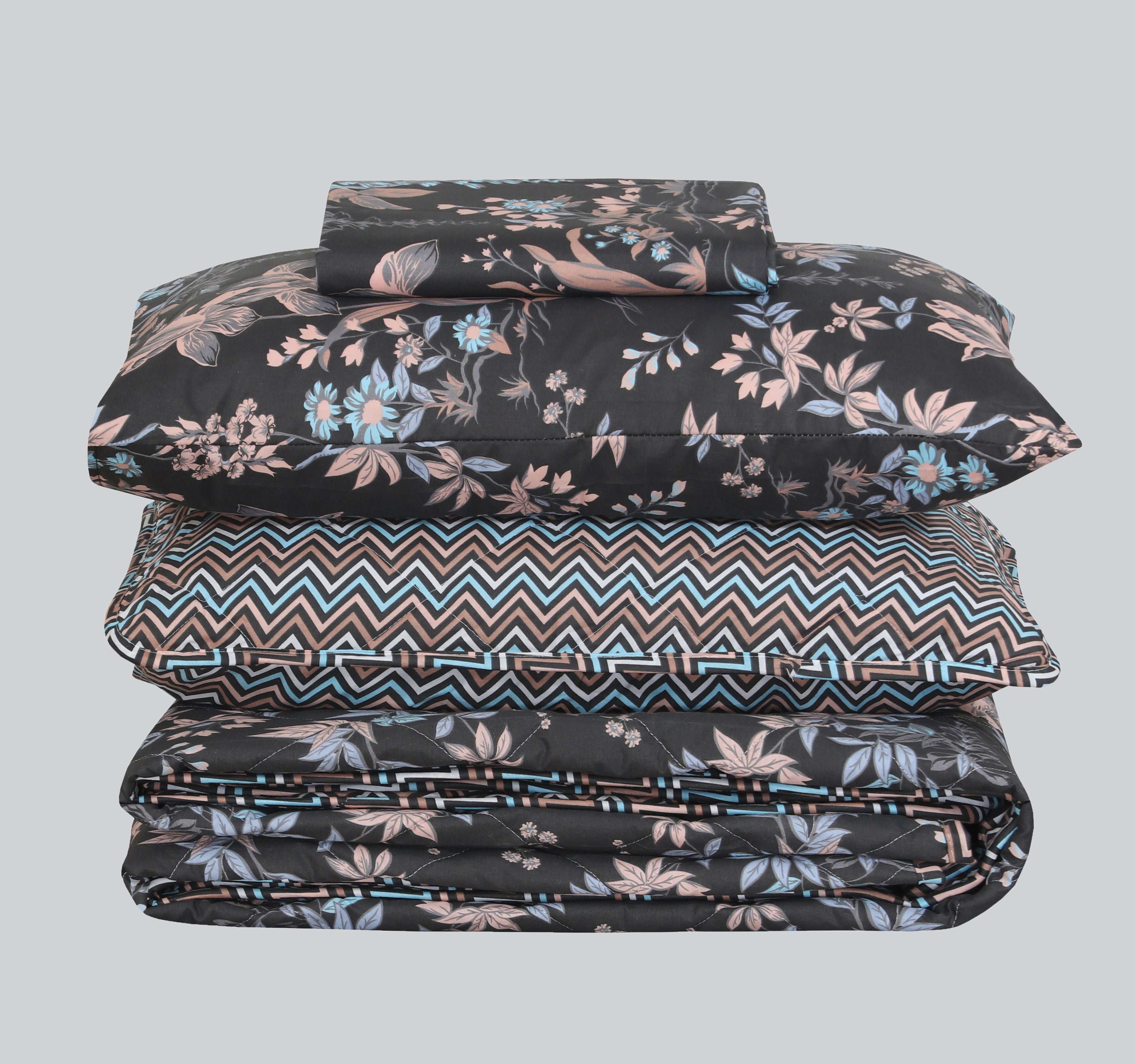 Quilted Comforter Set 6 Pcs Design 967