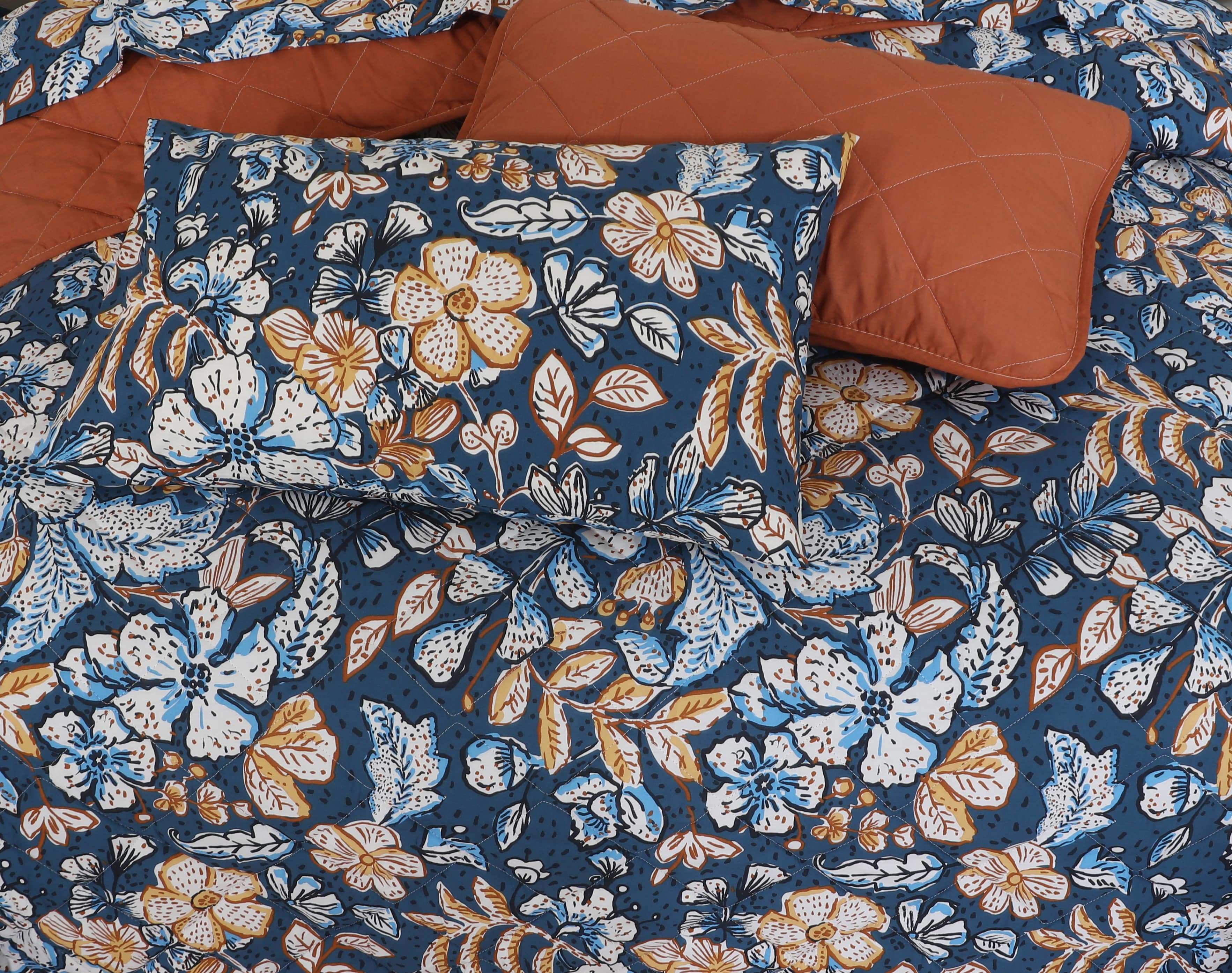 Quilted Comforter Set 6 Pcs Design 975