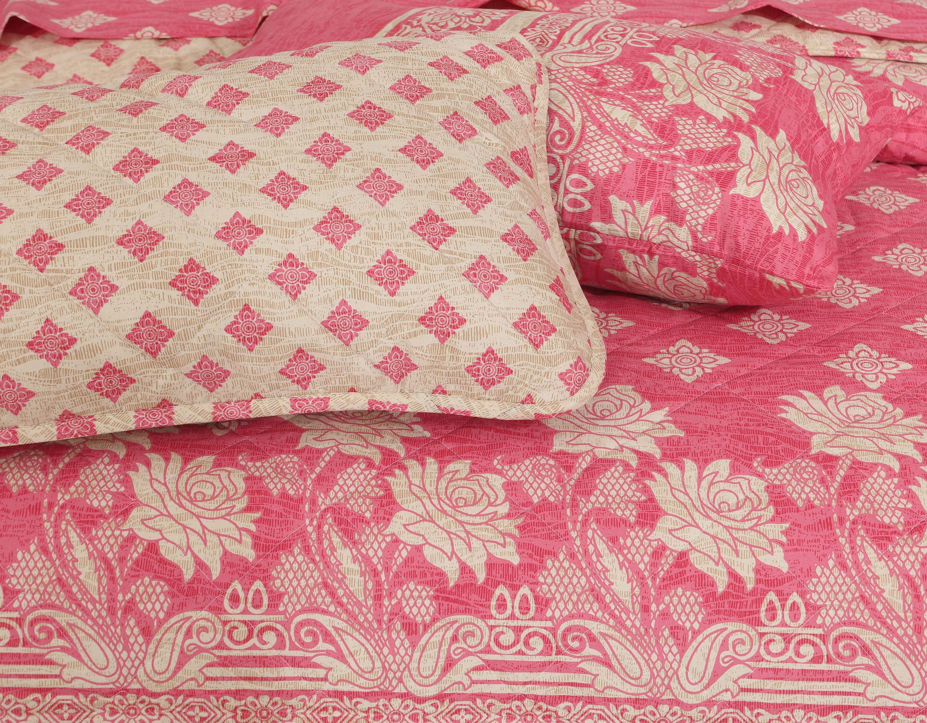Quilted Comforter Set 6 Pcs Design 1004
