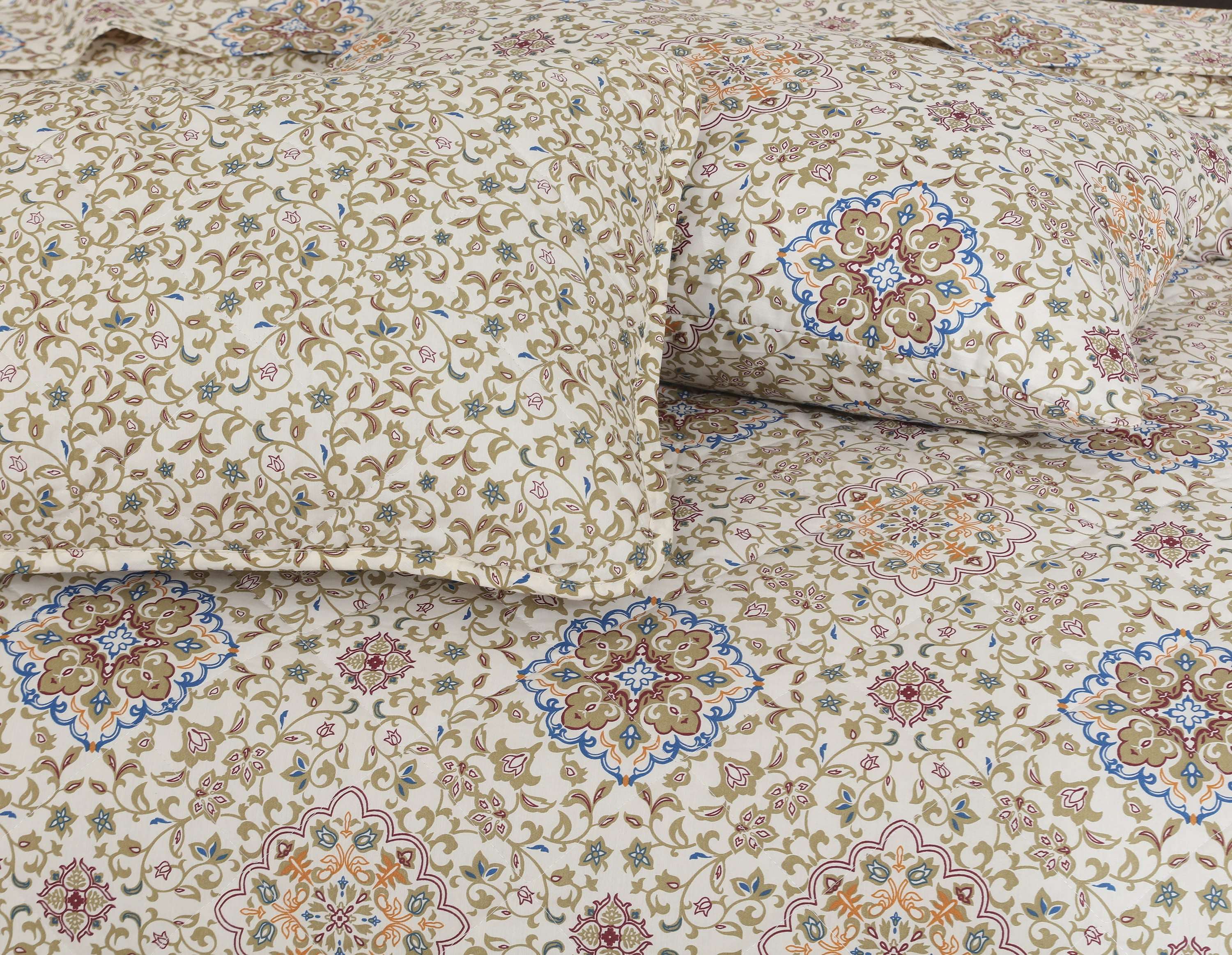 Quilted Comforter Set 6 Pcs Design 1007