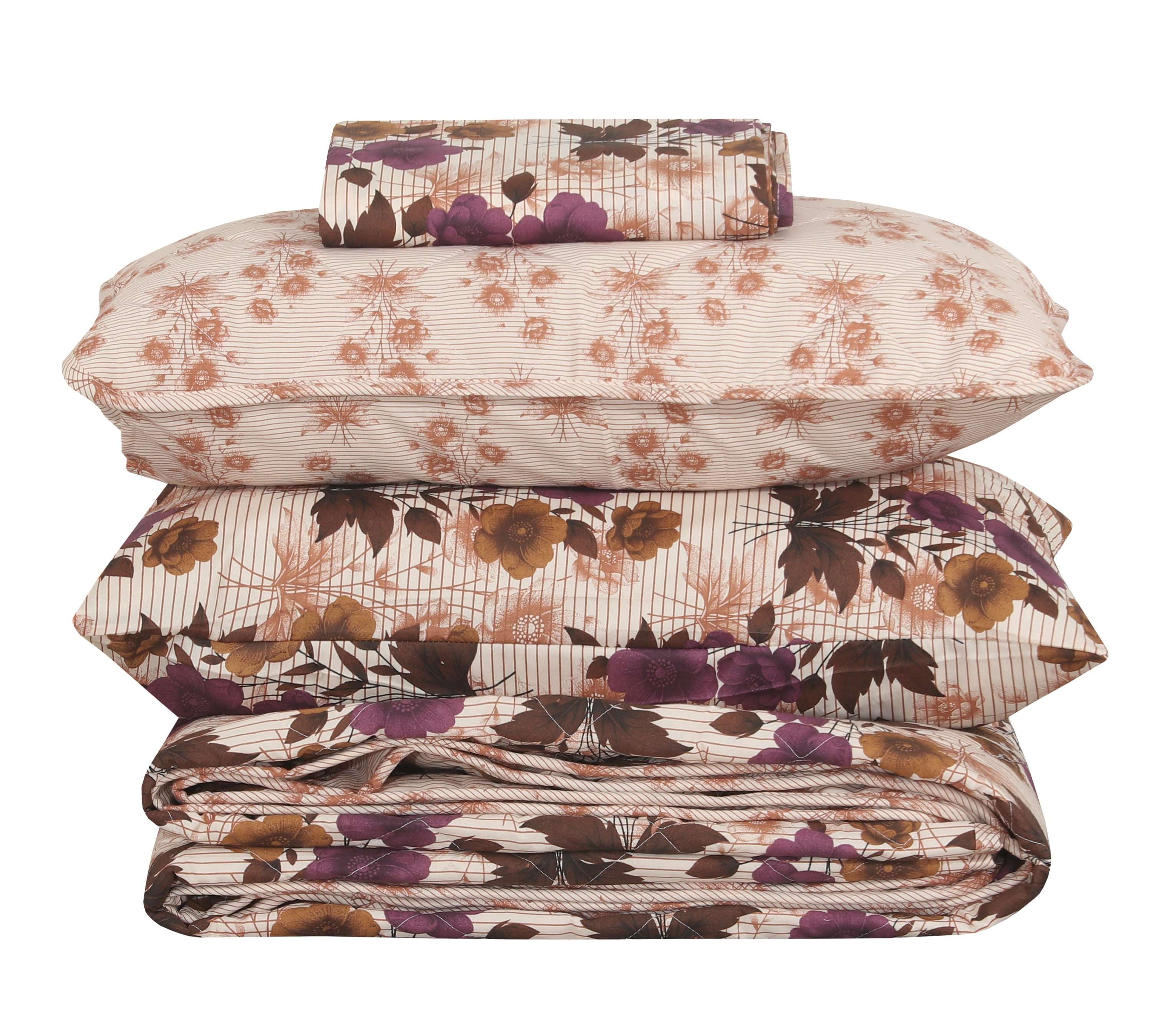 Quilted Comforter Set 6 Pcs Design 1009