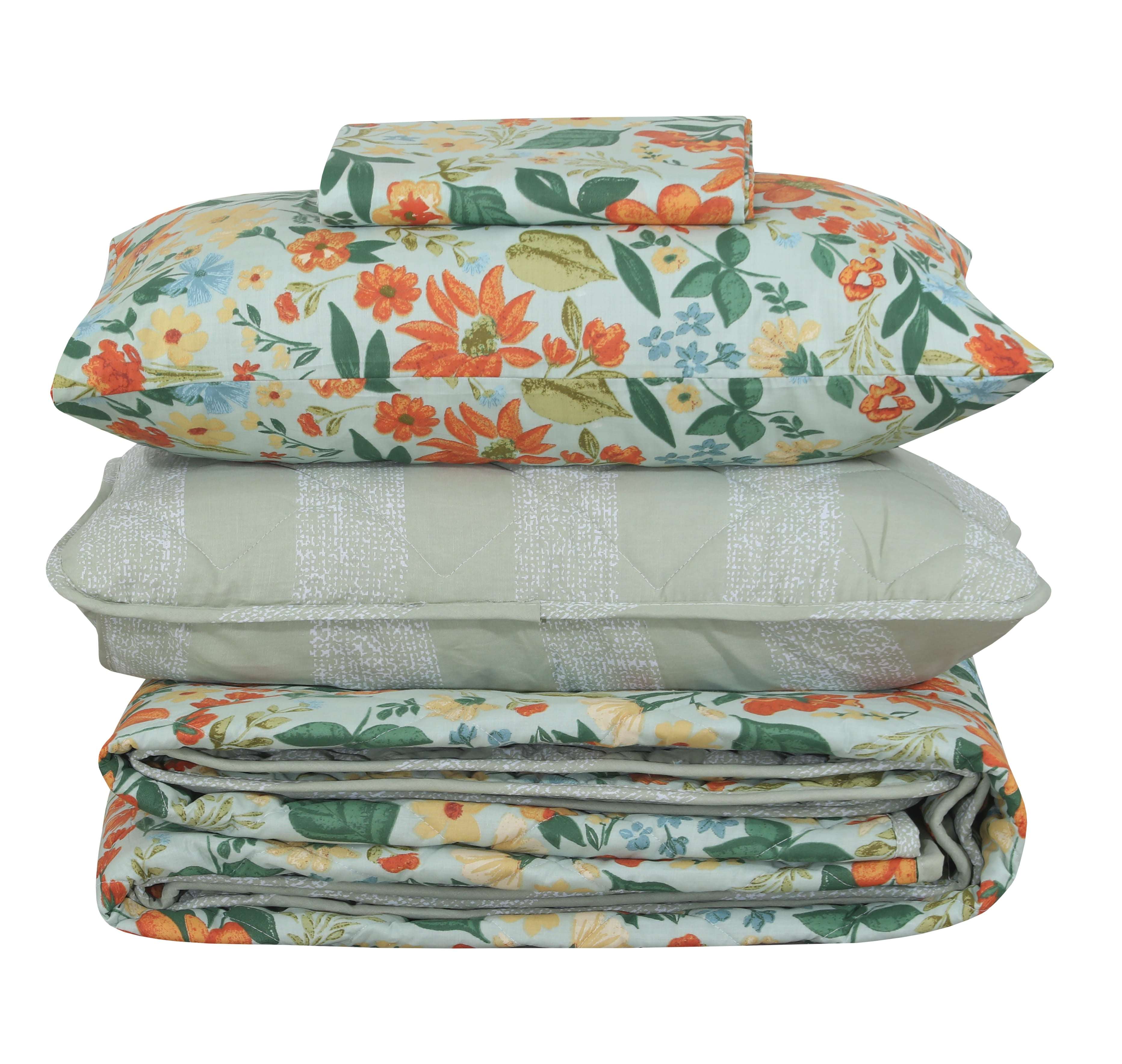 Quilted Comforter Set 6 Pcs Design 987