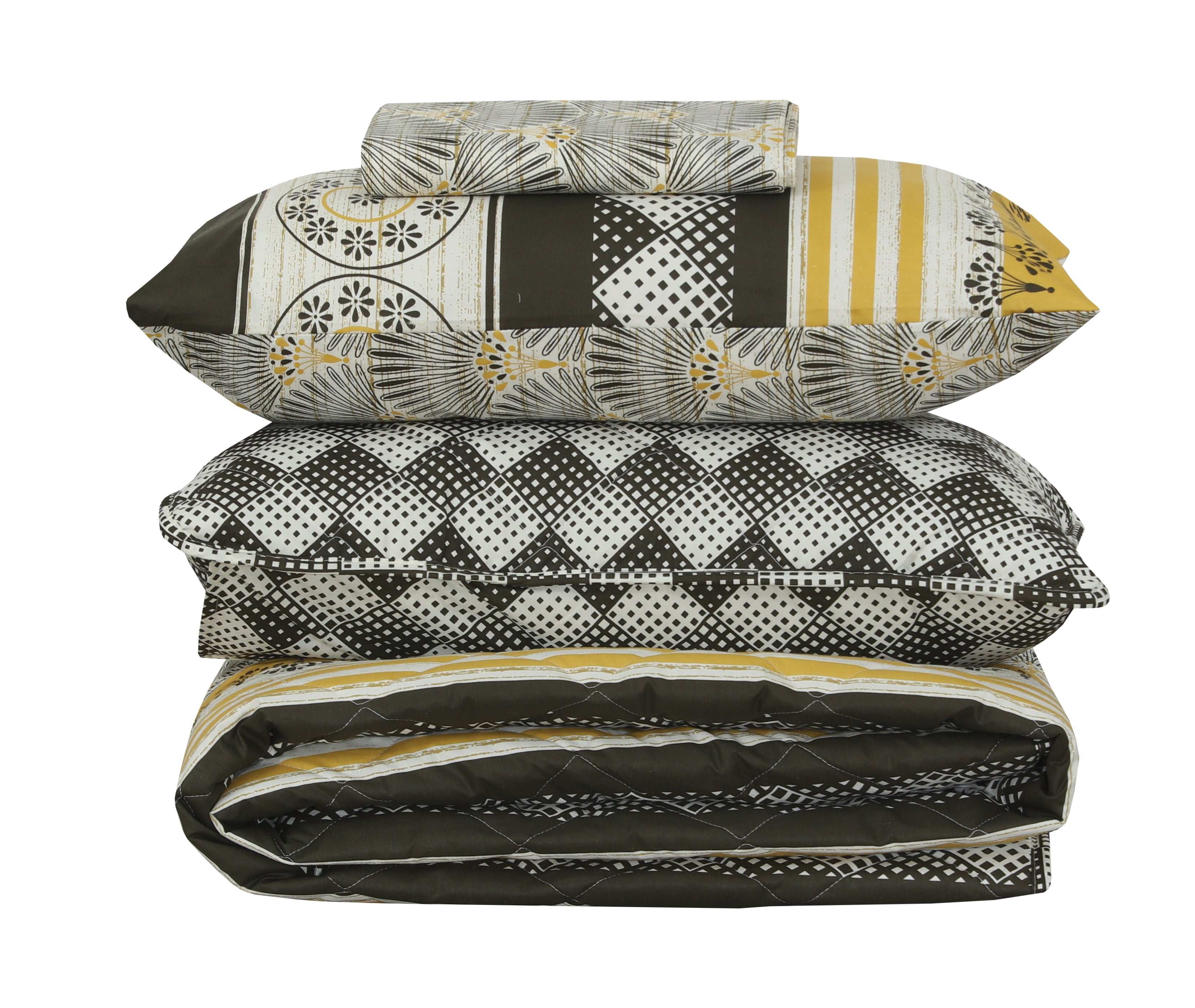 Quilted Comforter Set 6 Pcs Design 929