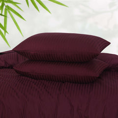 6 Pcs Stripe Satin Quilt Cover Design #228