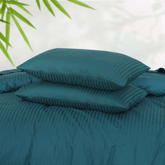 6 Pcs Stripe Satin Quilt Cover Design #227