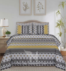Floral Reversible Cotton Quilt Cover 6 Pcs Design #199