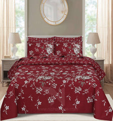 Floral Reversible Cotton Quilt Cover 6 Pcs Design #205
