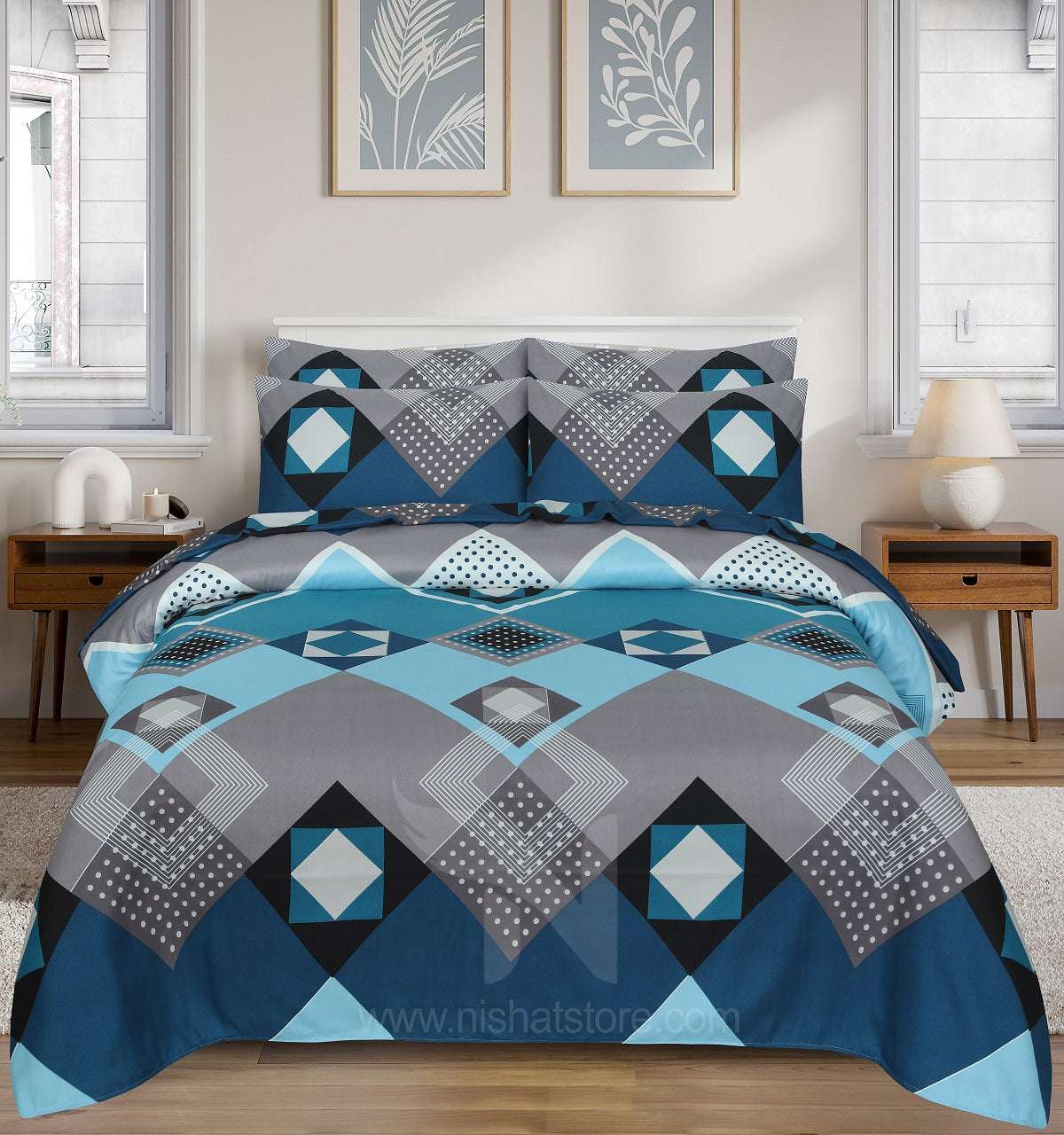 Floral  Quilt Cover 6 Pcs Design #219
