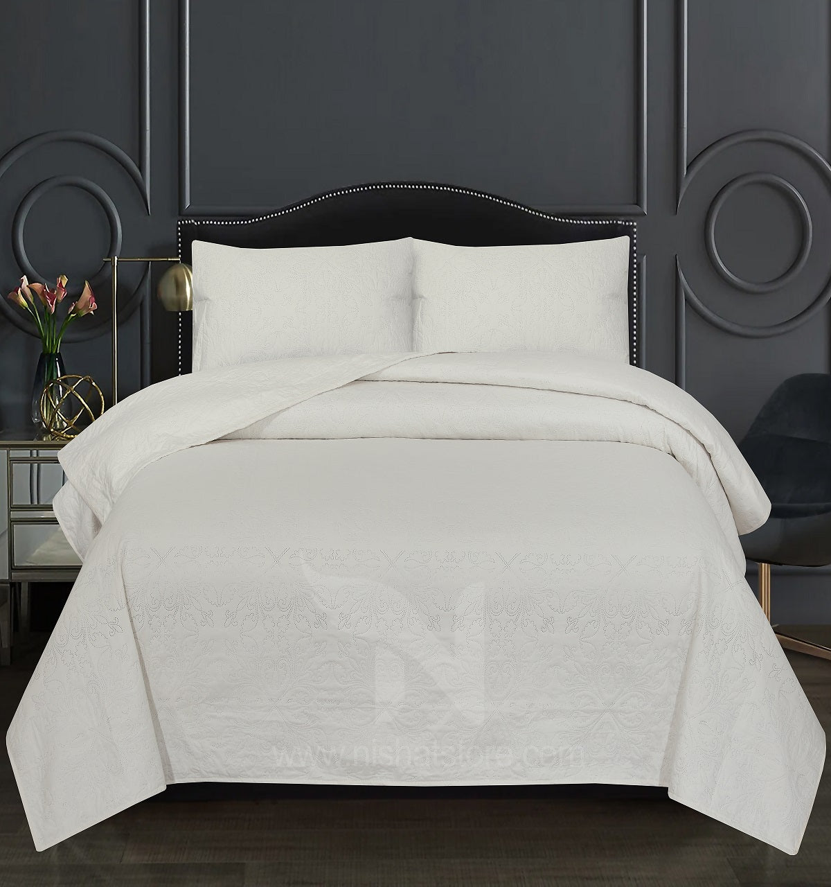Ultrasonic Quilted Bedspread 3 PCS Design # 117