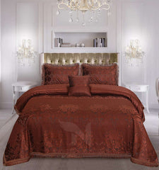 Palachi Velvet & Leather Bed Sheet Set – 4 Pcs Design Code 564