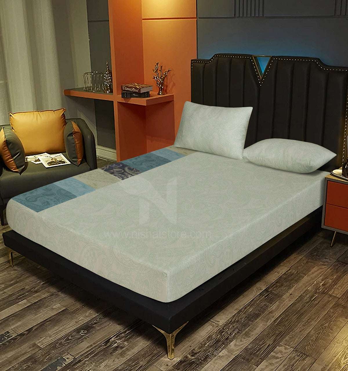 Fitted Double Bed Sheet DS# 296