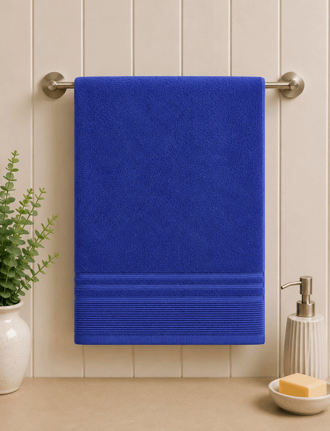 Cotton Ribed Bath Towel