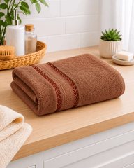 Cotton Hand Towel Nordic Border Set of 2