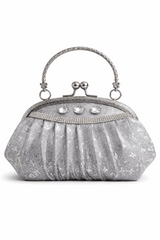 Elegant Silver Crystal Clutch