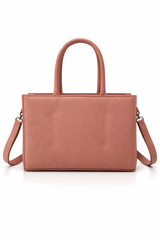 Soft Pink Vegan Leather Satchel