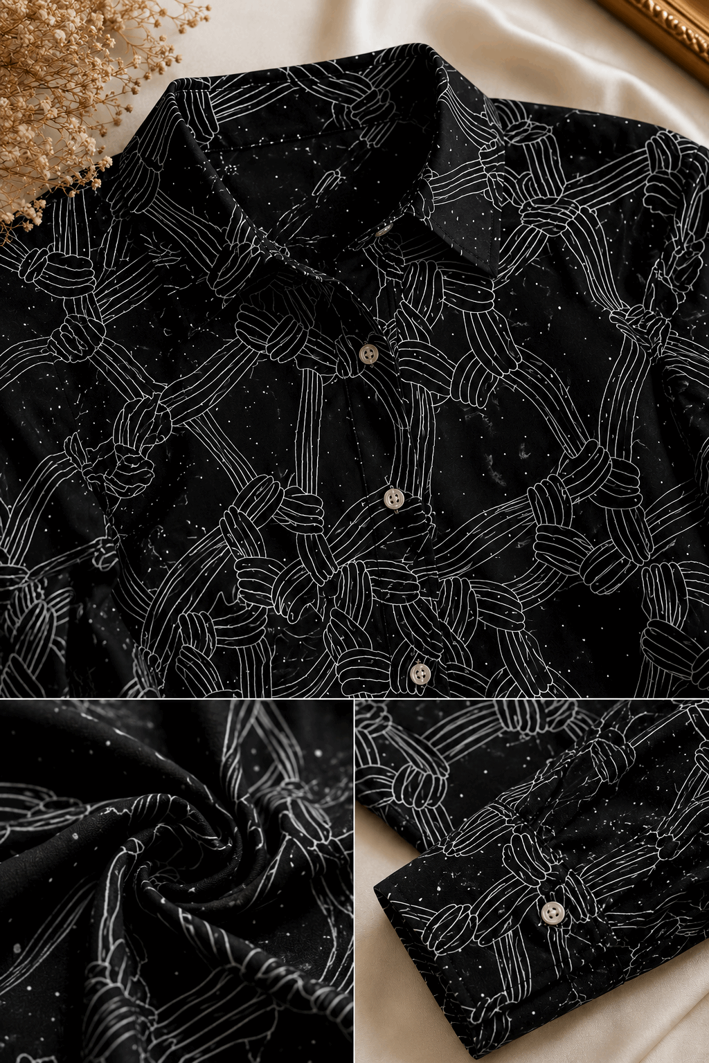 Black Abstract Printed Shirt