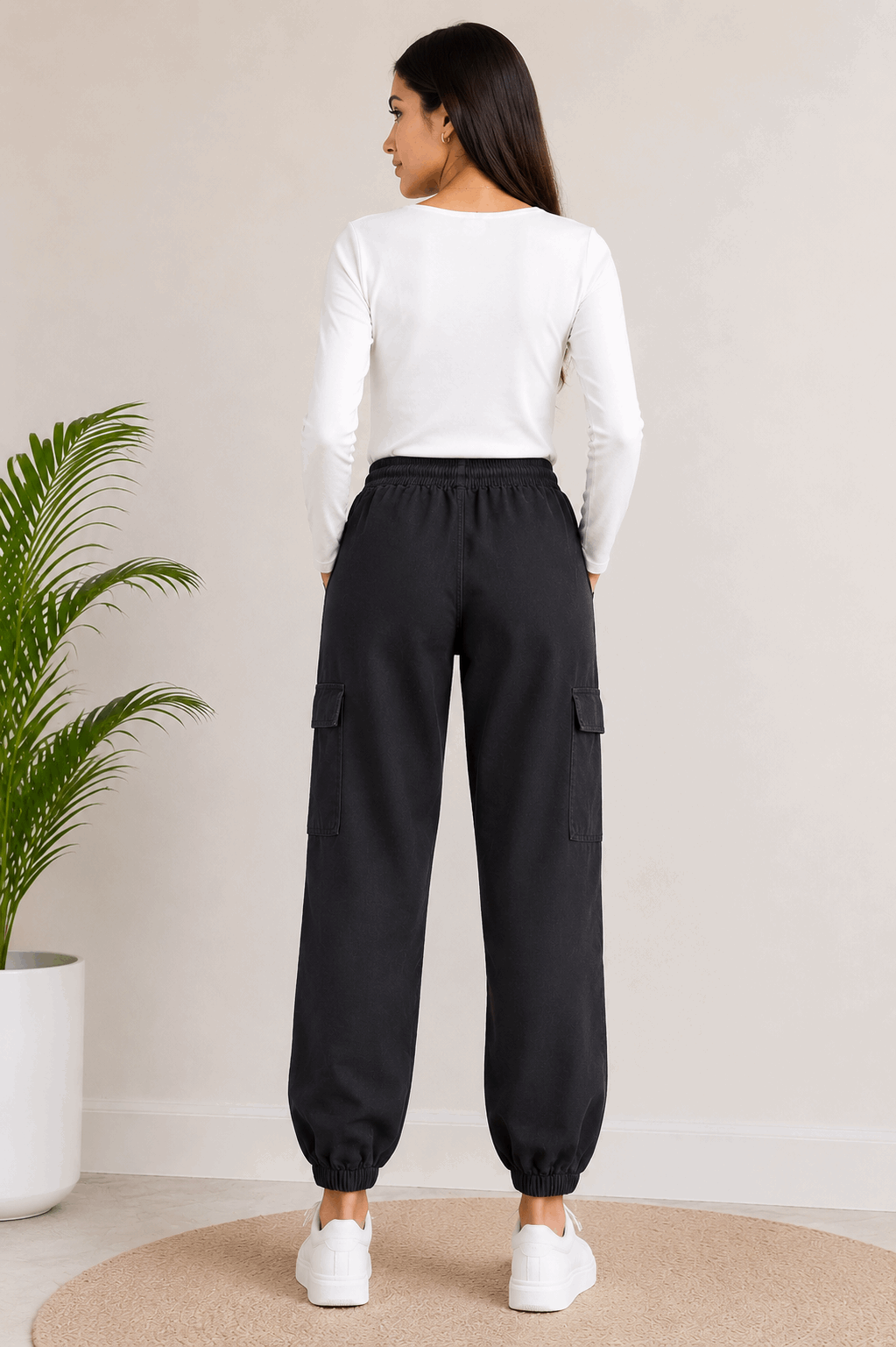 Lightweight Drawstring Trouser Chracoal