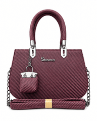 Skyway Woven Texture Top Handle Satchel Bag