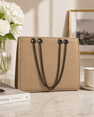 Embossed LV Monogram Tote Bag