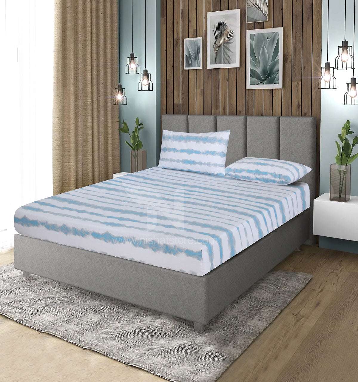 Fitted Double Bed Sheet DS# 334